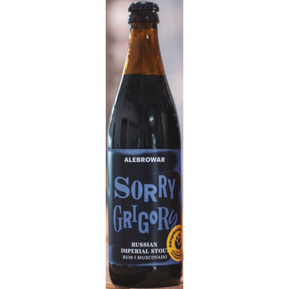 Alebrowar Sorry Grigory – Imperial Stout Rum i Muscovad Barrel Aged