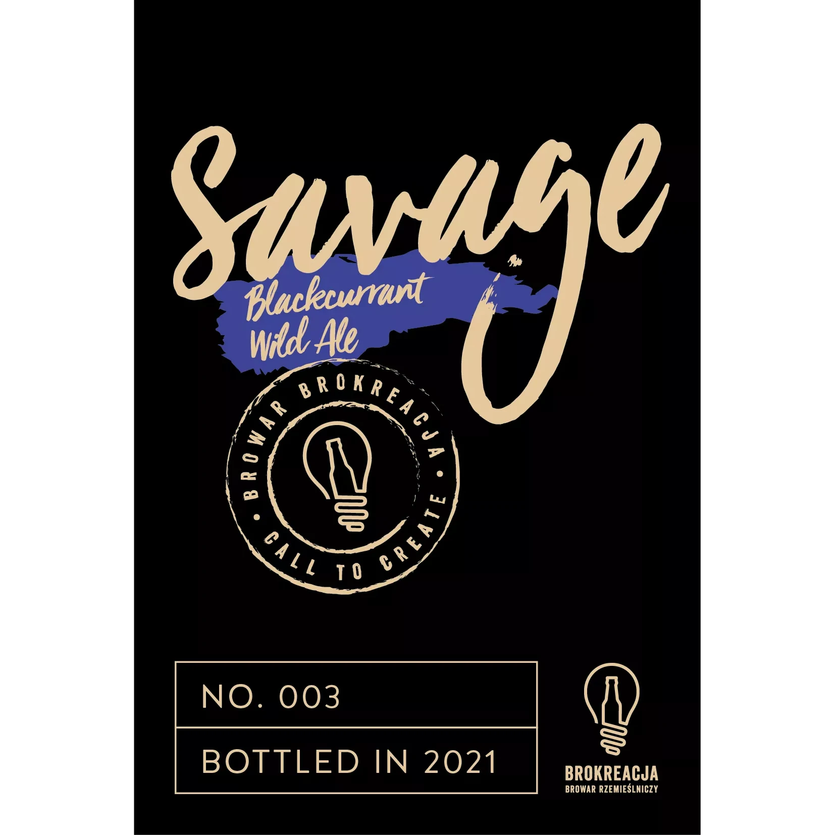 Brocreative SAVAGE 003 – Blackcurrant Wild Ale