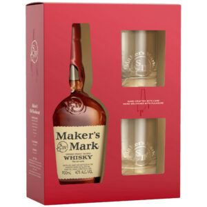 MAKERS MARK Kentucky Straight Bourbon WHISKY Handmade 2 szklanki