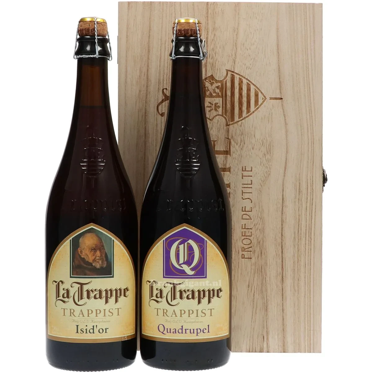 ZESTAW LA TRAPPE 2x750ml Isid’or + Quadrupel + Drewniane Pudełko – Belgia
