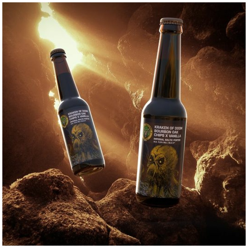 Bier Underground KRAKEN OF DOOM Bourbon Oak Chips x Vanilla Edition Imperial Baltic Porter 11% 0,33L