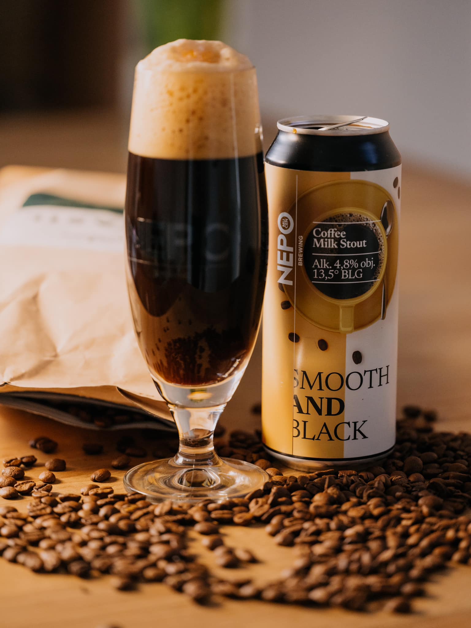 Nepomucen Smooth And Black Coffee Milk Stout 4,8% 0,5L