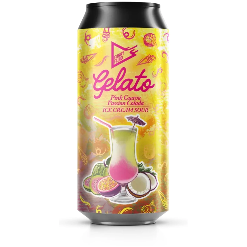 Funky Fluid GELATO Pink Guava Passion Coconut Ice Cream Sour 5,5% 0,5L