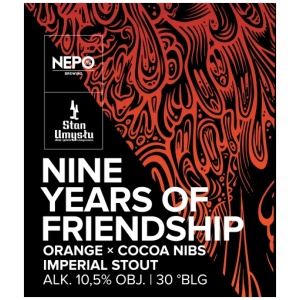 NEPO NINE YEARS OF FRIENDSHIP Orange cocoa nibs imperial stout